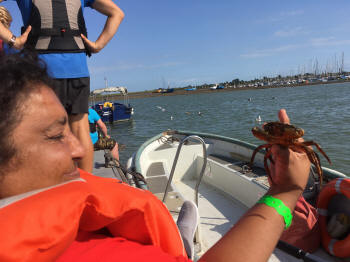 catching a crab