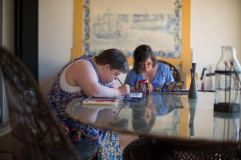 colouring at the villa