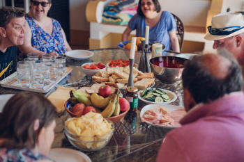 lunch at the villa