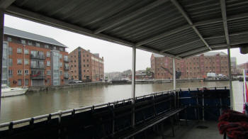 Gloucester docks from the boat